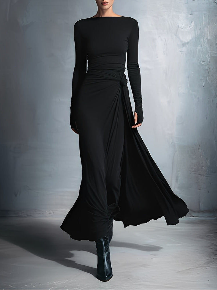 Naiara | Vestido midi con nudo lateral