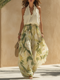 Elisa | Conjunto fluido con estampado de lirios, muy elegante