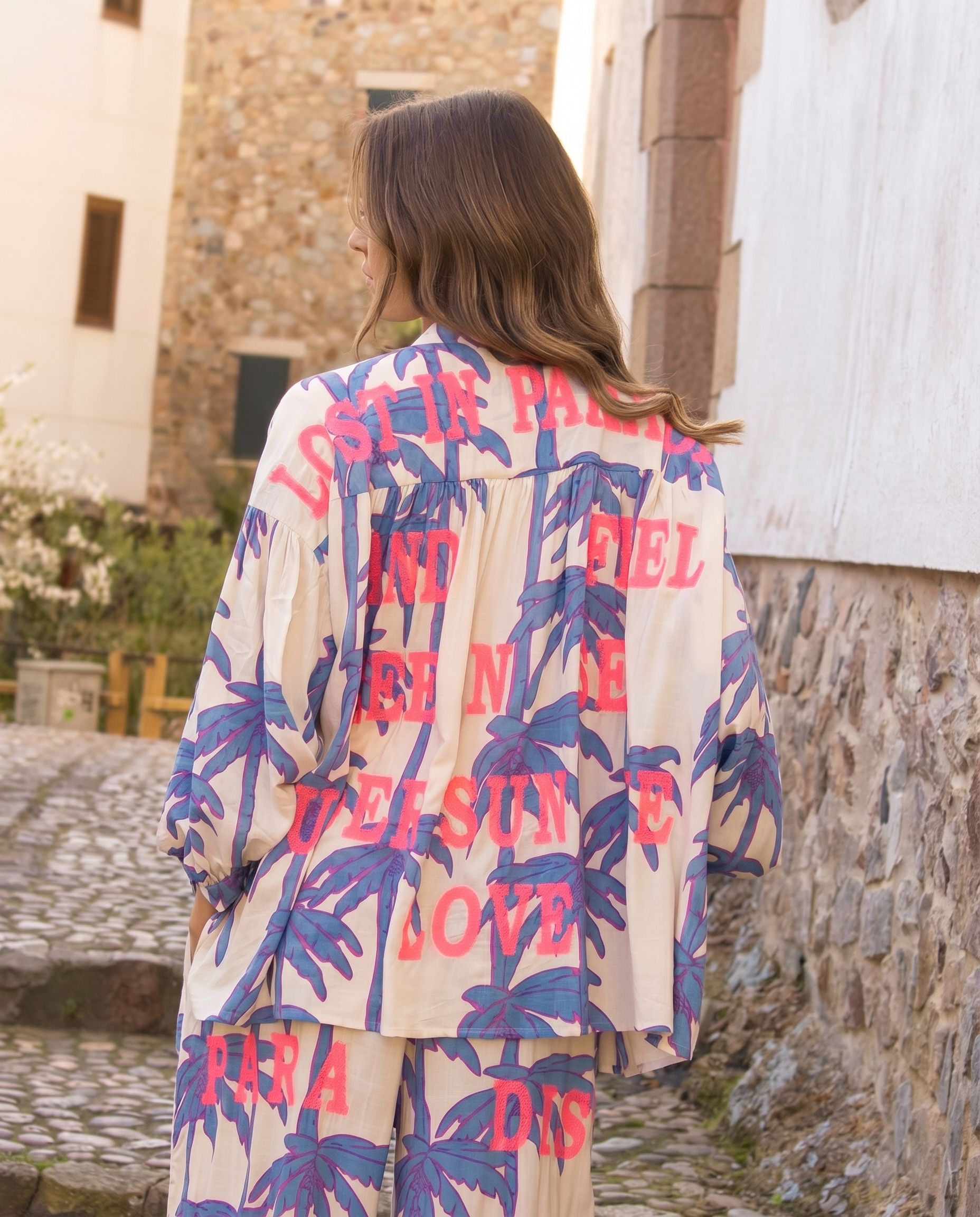 Camisa Boho Palms Love