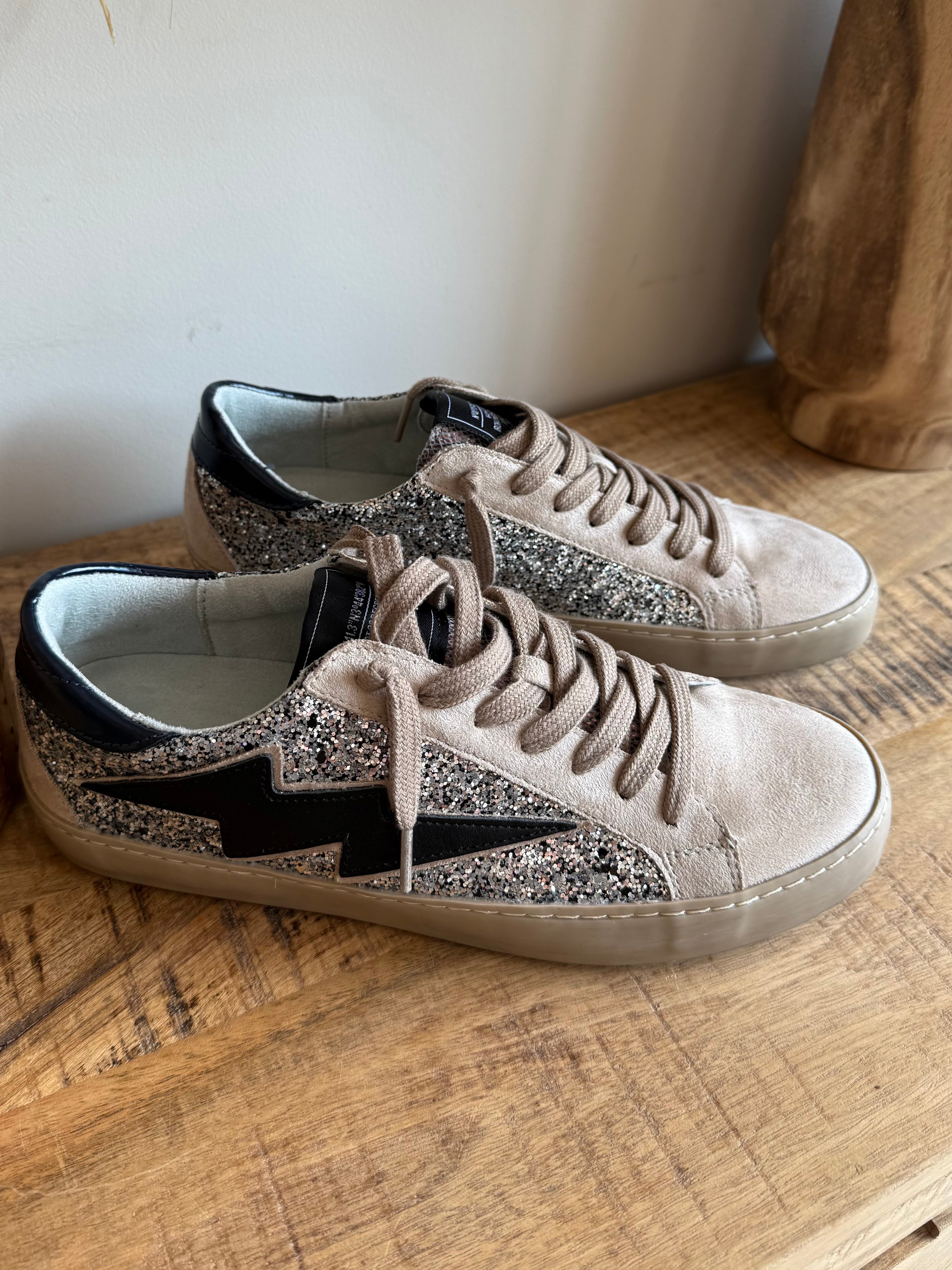 Sneakers Glitter Taupe