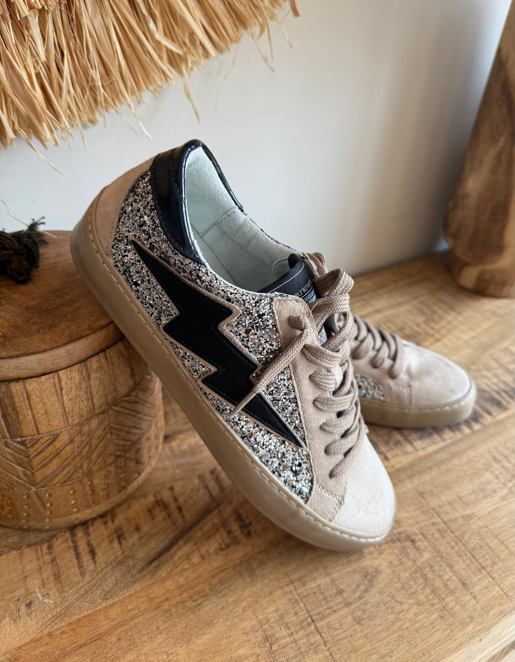 Sneakers Glitter Taupe