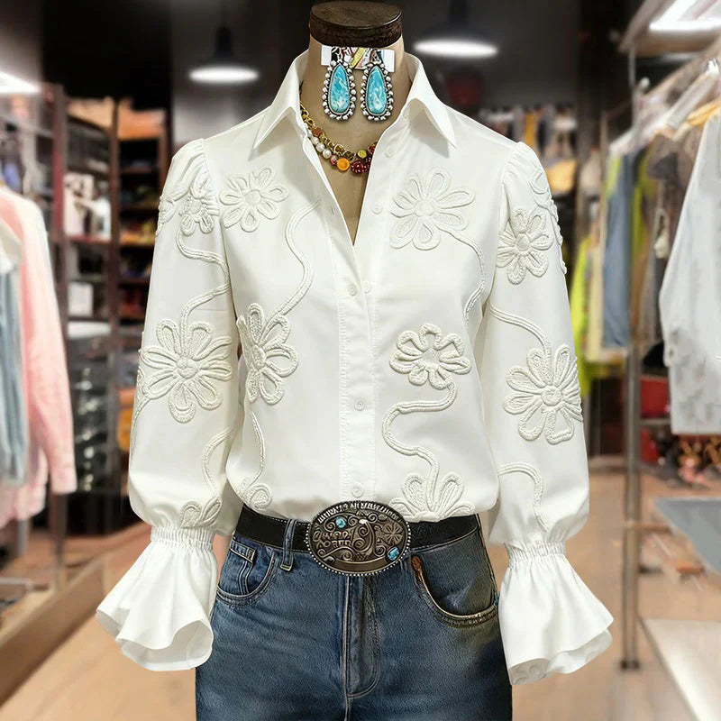 Blusa casual con estampado floral