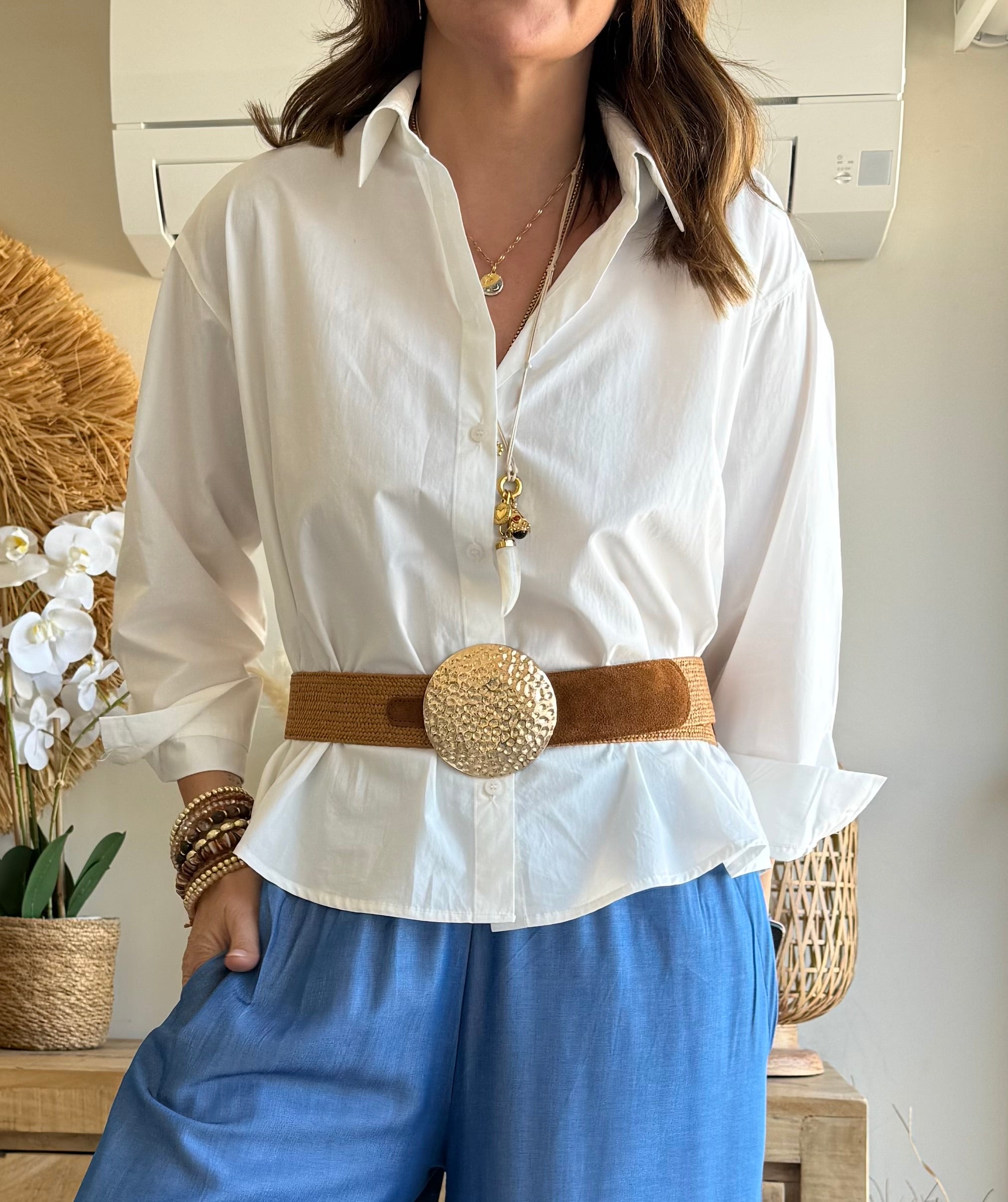 Camisa Blanca Oversize Popelín 100% Algodón