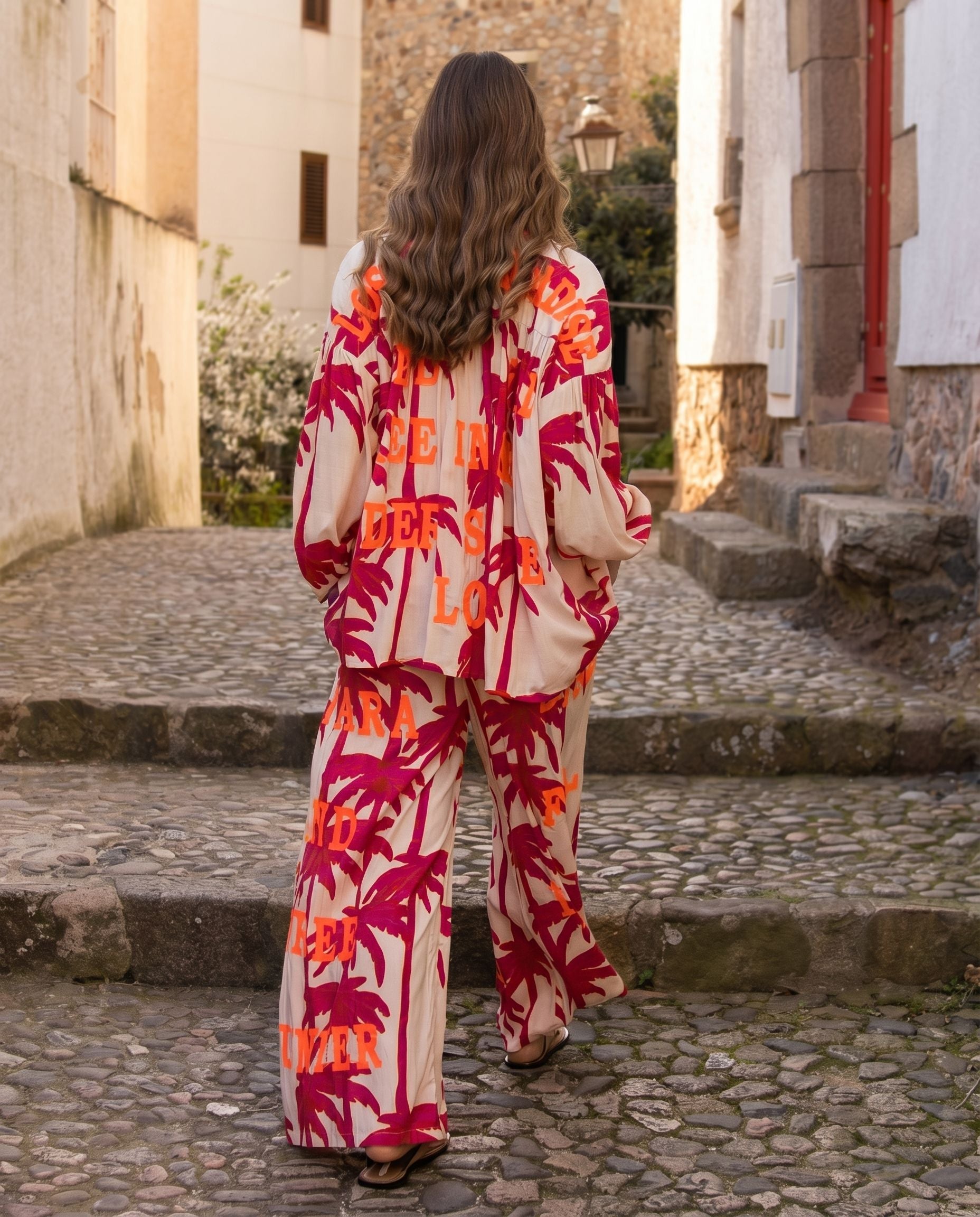 Pantalón Boho Palms Love