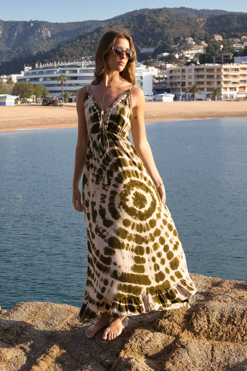 Vestido Boho Tie Dye Tierra Conchas