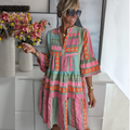 Julia – Vestido Bohemio de Vuelo con Volantes