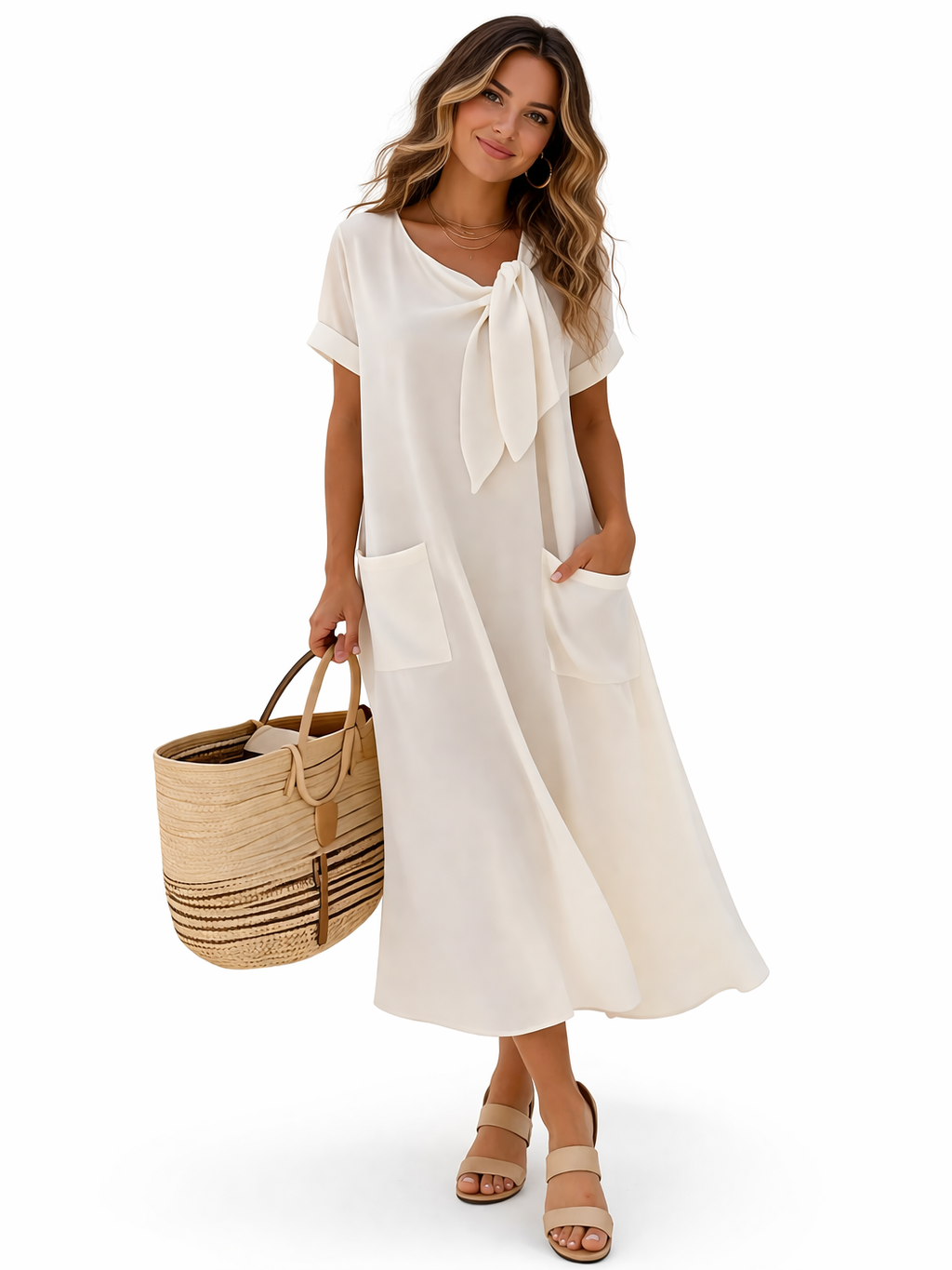 Vestido Elegante con Bolsillos