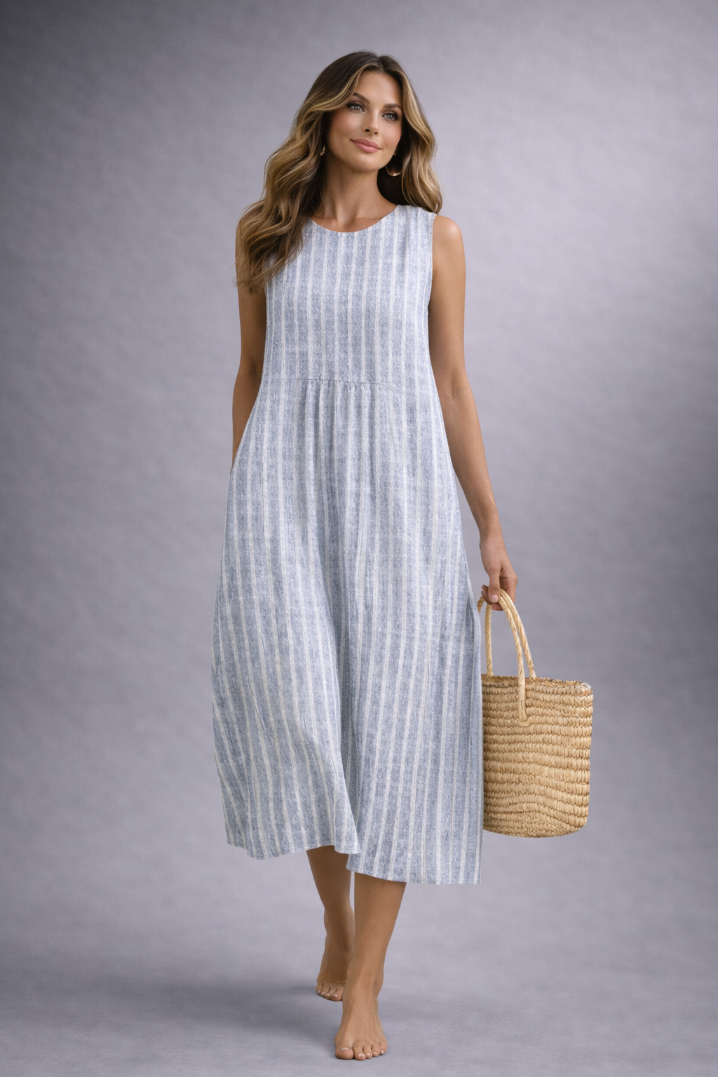 Vestido de Verano Cómodo sin Mangas