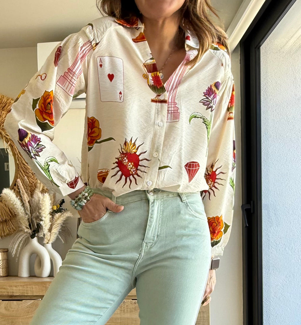 Camisa Coral Print