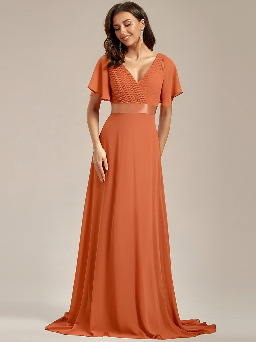 MONICA | Elegantes y vaporosos vestidos de dama de honor de gasa de cintura alta