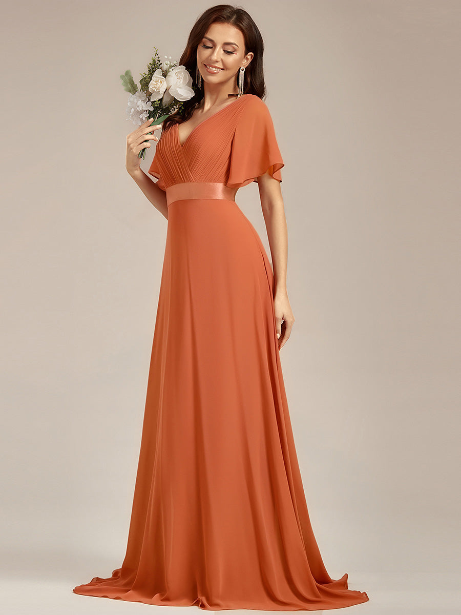 MONICA | Elegantes y vaporosos vestidos de dama de honor de gasa de cintura alta