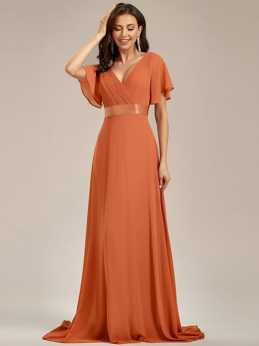 MONICA | Elegantes y vaporosos vestidos de dama de honor de gasa de cintura alta