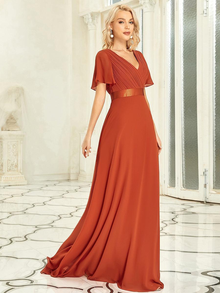 MONICA | Elegantes y vaporosos vestidos de dama de honor de gasa de cintura alta