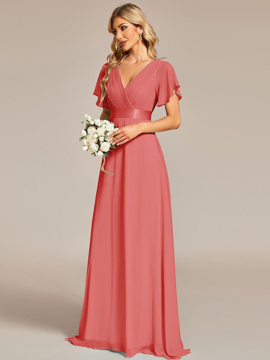 MONICA | Elegantes y vaporosos vestidos de dama de honor de gasa de cintura alta