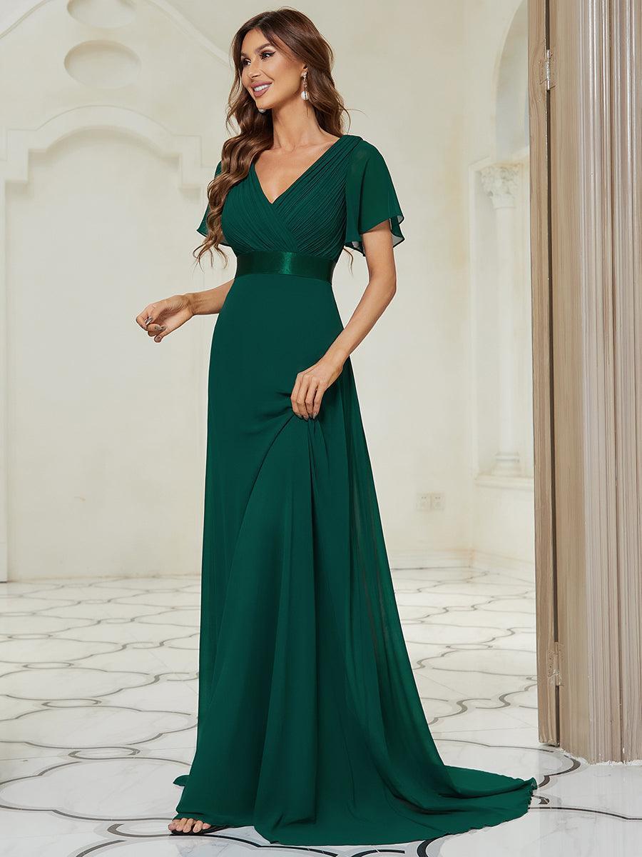 MONICA | Elegantes y vaporosos vestidos de dama de honor de gasa de cintura alta