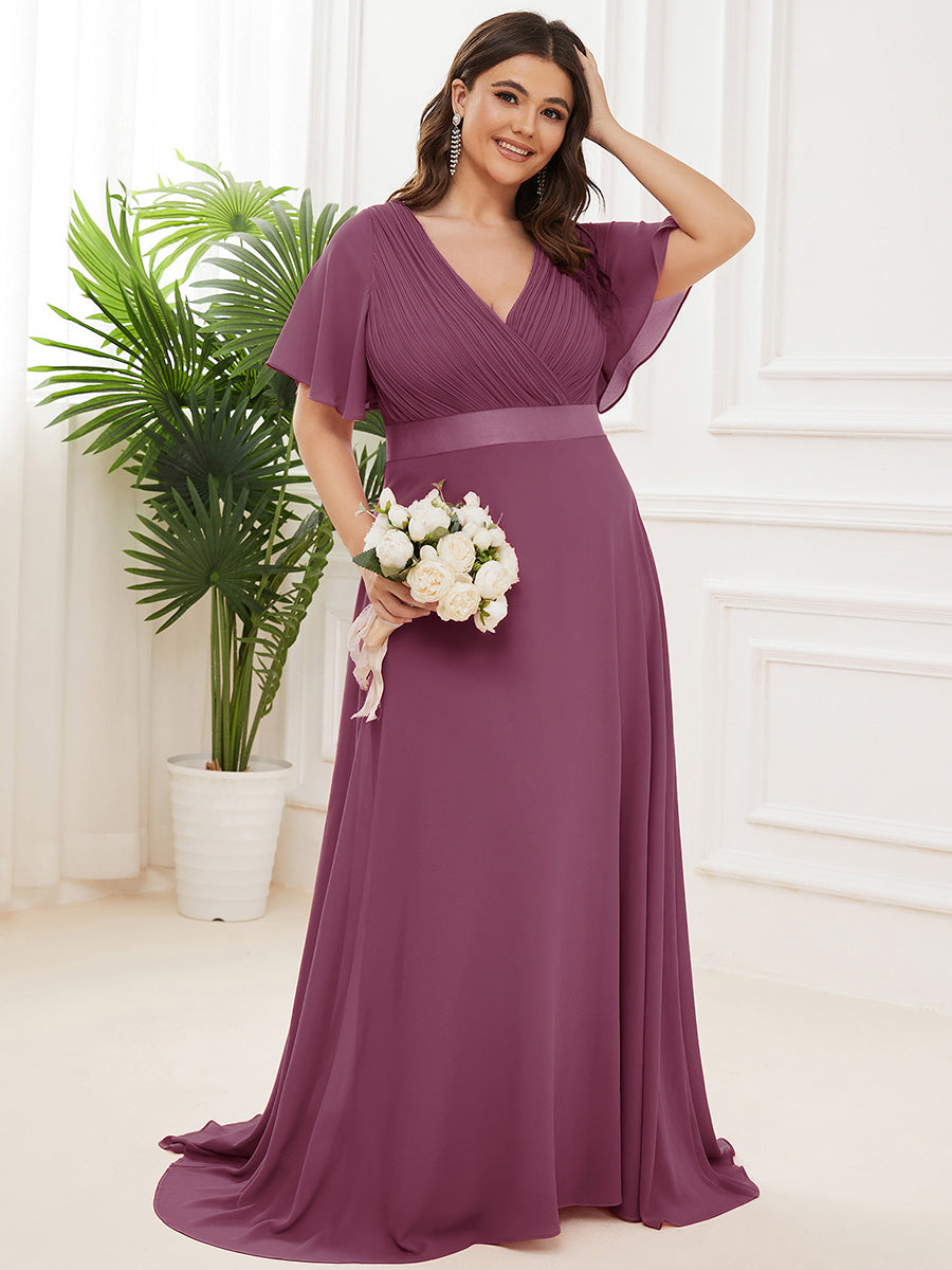 MONICA | Elegantes y vaporosos vestidos de dama de honor de gasa de cintura alta