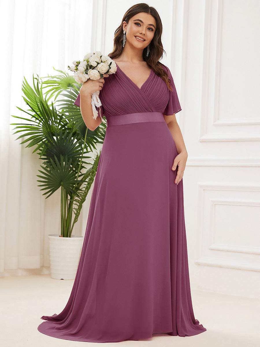 MONICA | Elegantes y vaporosos vestidos de dama de honor de gasa de cintura alta