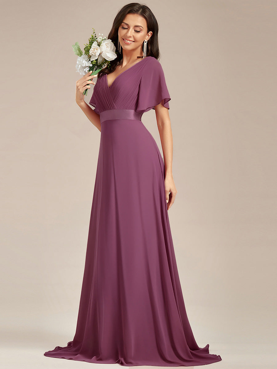 MONICA | Elegantes y vaporosos vestidos de dama de honor de gasa de cintura alta