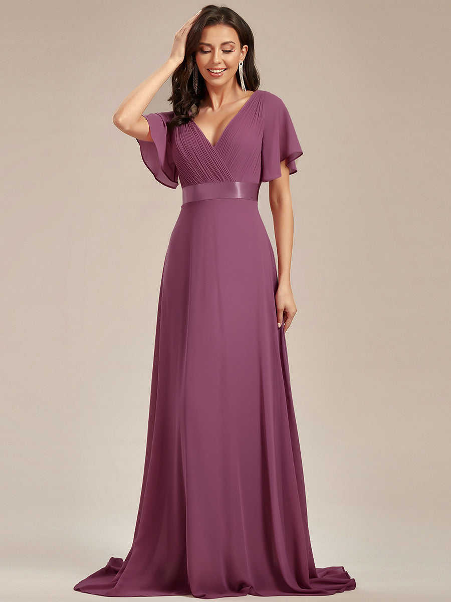 MONICA | Elegantes y vaporosos vestidos de dama de honor de gasa de cintura alta