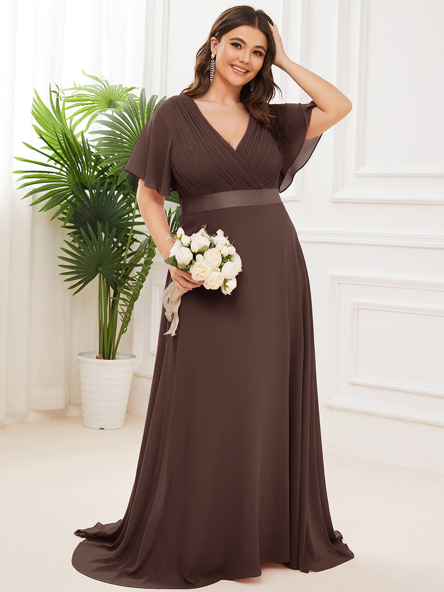 MONICA | Elegantes y vaporosos vestidos de dama de honor de gasa de cintura alta