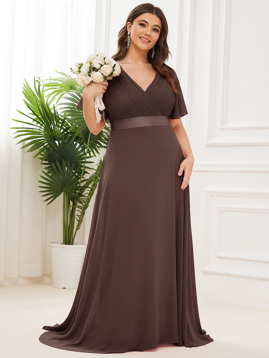 MONICA | Elegantes y vaporosos vestidos de dama de honor de gasa de cintura alta