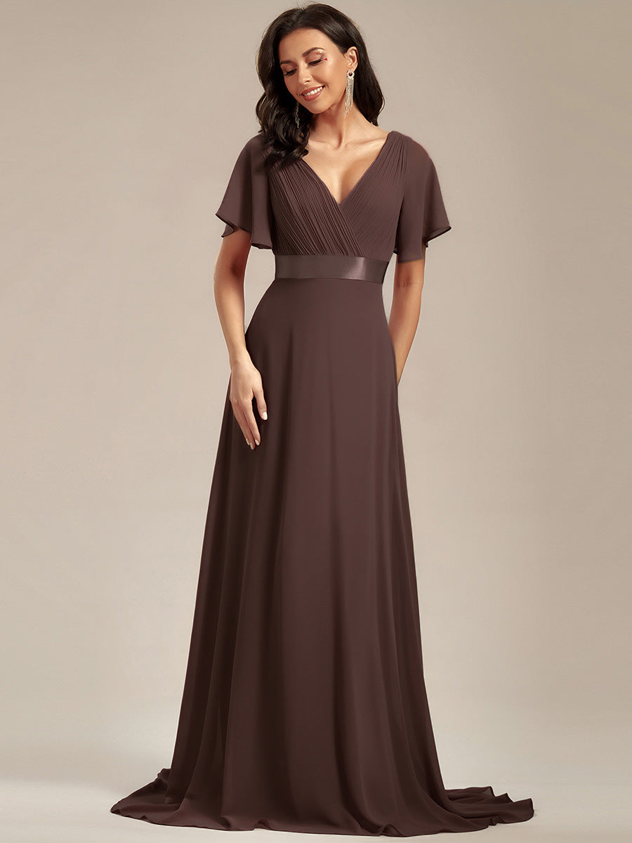 MONICA | Elegantes y vaporosos vestidos de dama de honor de gasa de cintura alta