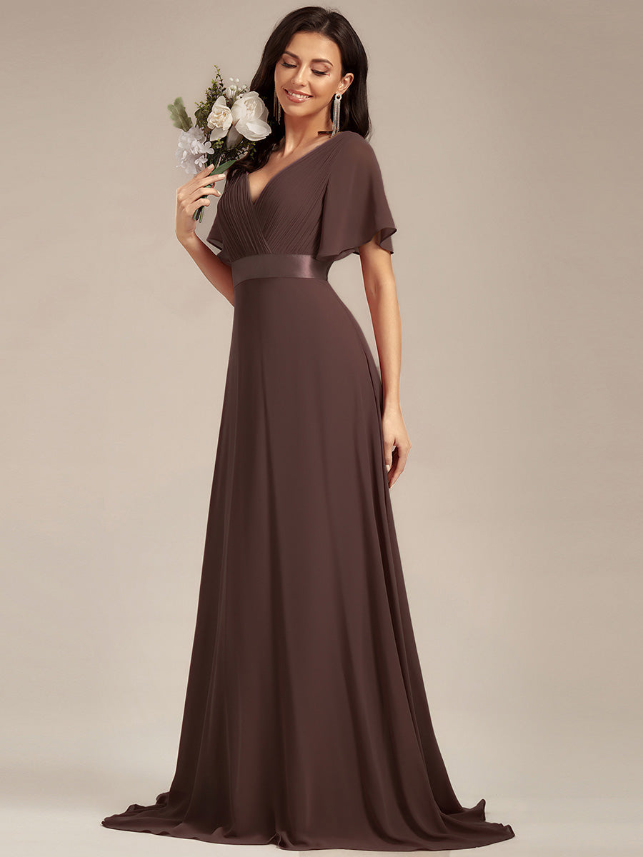 MONICA | Elegantes y vaporosos vestidos de dama de honor de gasa de cintura alta