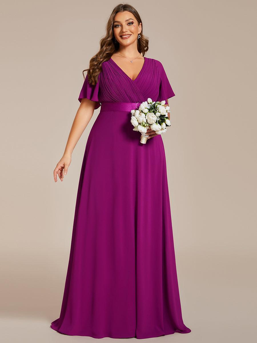 MONICA | Elegantes y vaporosos vestidos de dama de honor de gasa de cintura alta