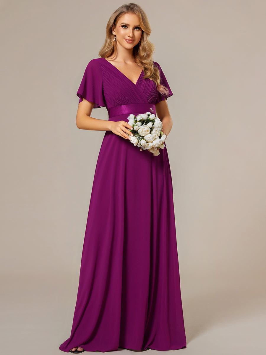 MONICA | Elegantes y vaporosos vestidos de dama de honor de gasa de cintura alta