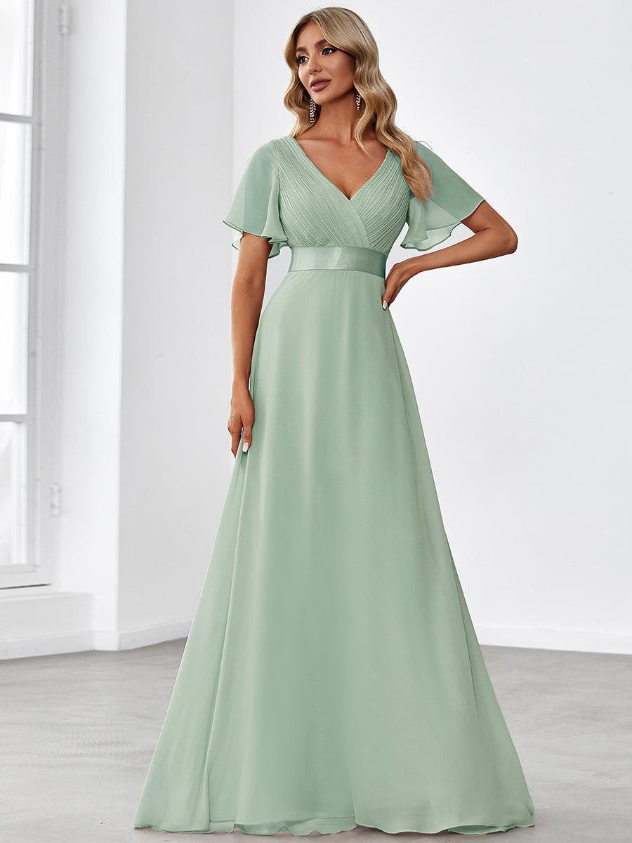 MONICA | Elegantes y vaporosos vestidos de dama de honor de gasa de cintura alta