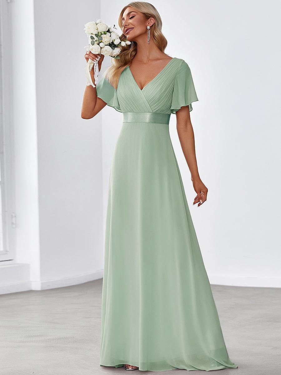 MONICA | Elegantes y vaporosos vestidos de dama de honor de gasa de cintura alta
