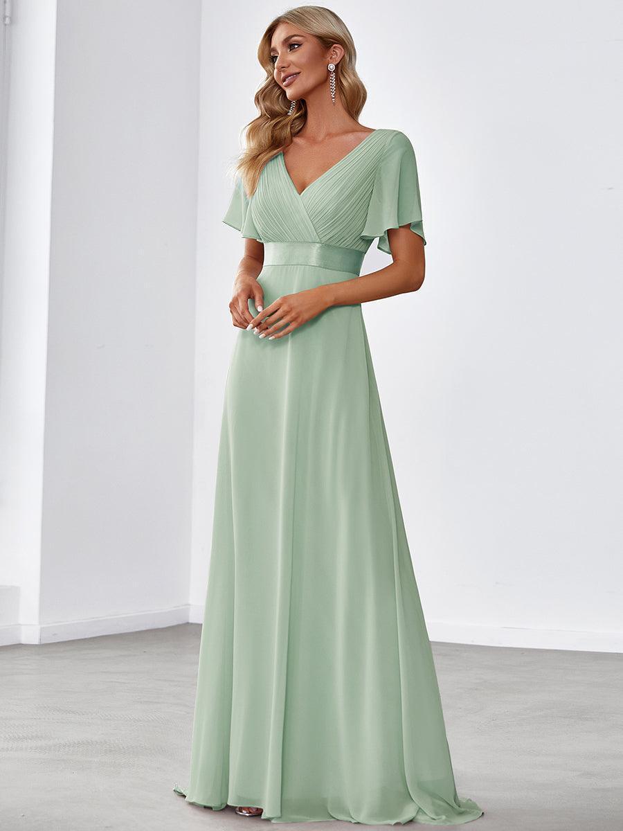 MONICA | Elegantes y vaporosos vestidos de dama de honor de gasa de cintura alta