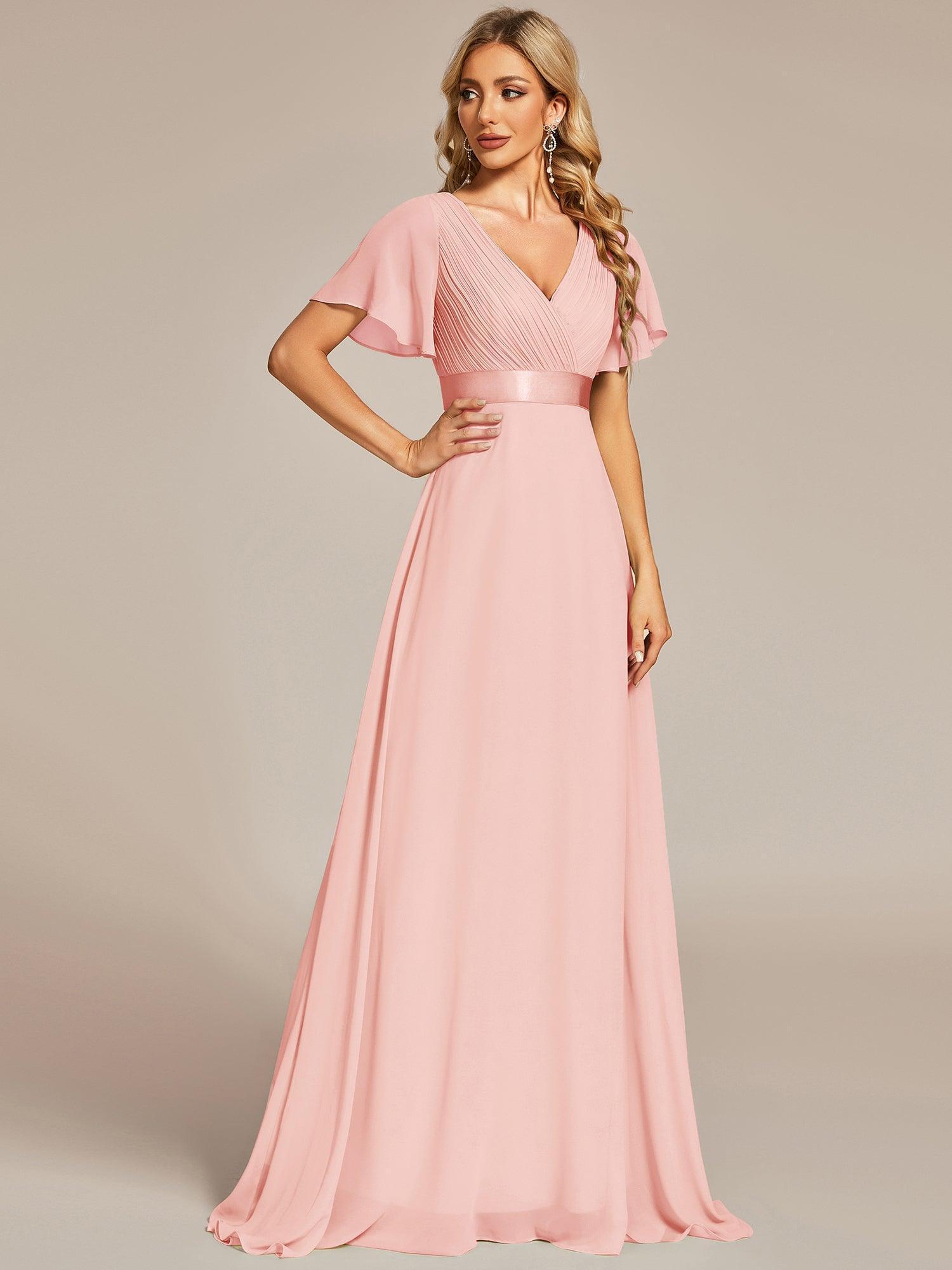 MONICA | Elegantes y vaporosos vestidos de dama de honor de gasa de cintura alta