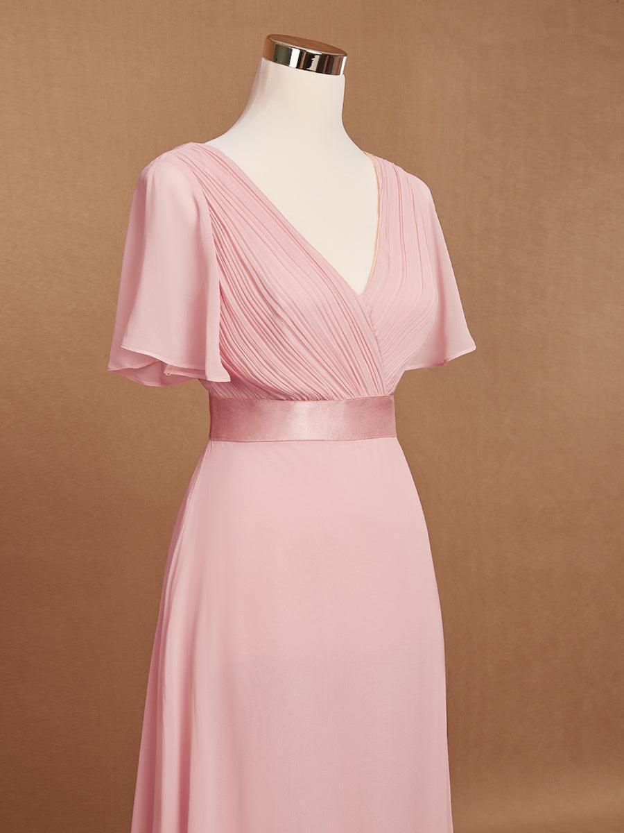 MONICA | Elegantes y vaporosos vestidos de dama de honor de gasa de cintura alta