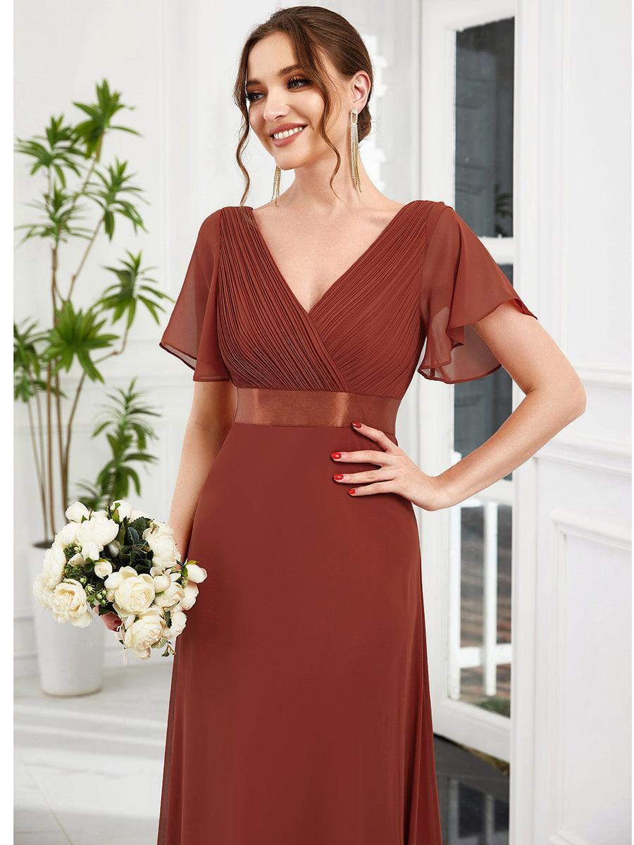 MONICA | Elegantes y vaporosos vestidos de dama de honor de gasa de cintura alta
