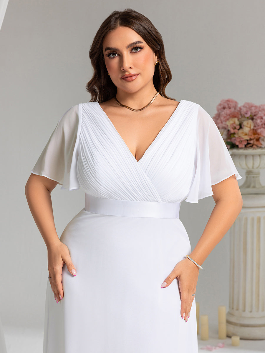 MONICA | Elegantes y vaporosos vestidos de dama de honor de gasa de cintura alta