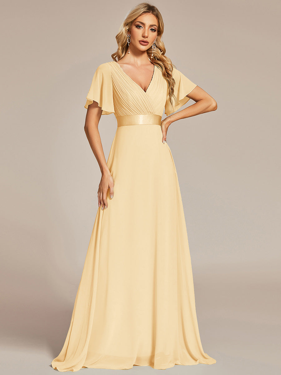 MONICA | Elegantes y vaporosos vestidos de dama de honor de gasa de cintura alta