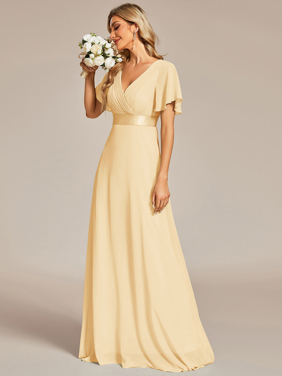 MONICA | Elegantes y vaporosos vestidos de dama de honor de gasa de cintura alta