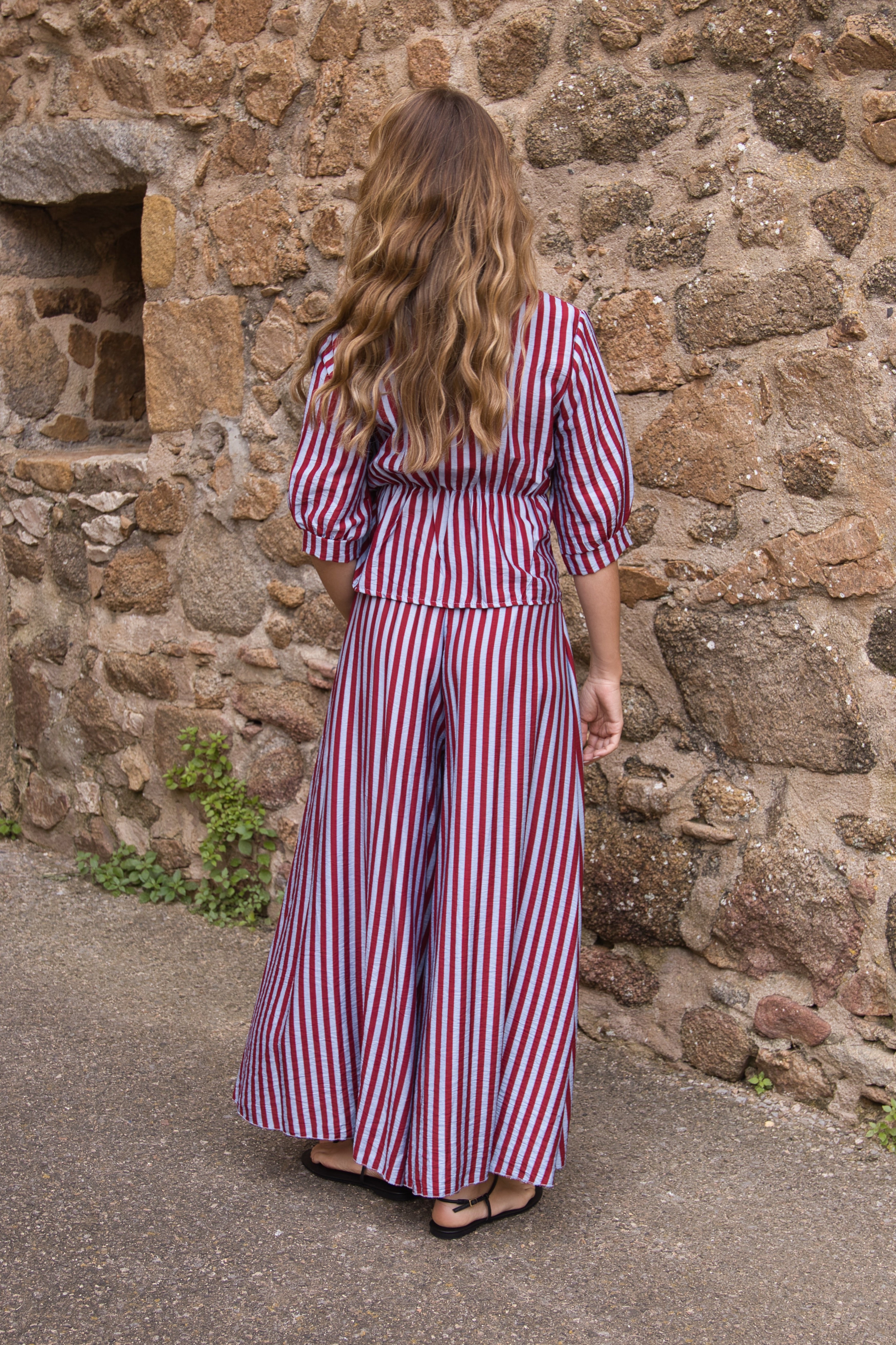 Blusa Cruzada Amalfi Rayas