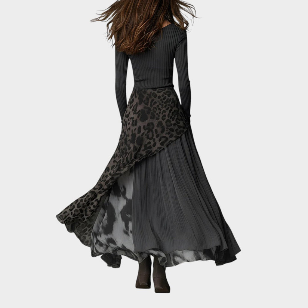 Carmen | Vestido largo con estampado de leopardo
