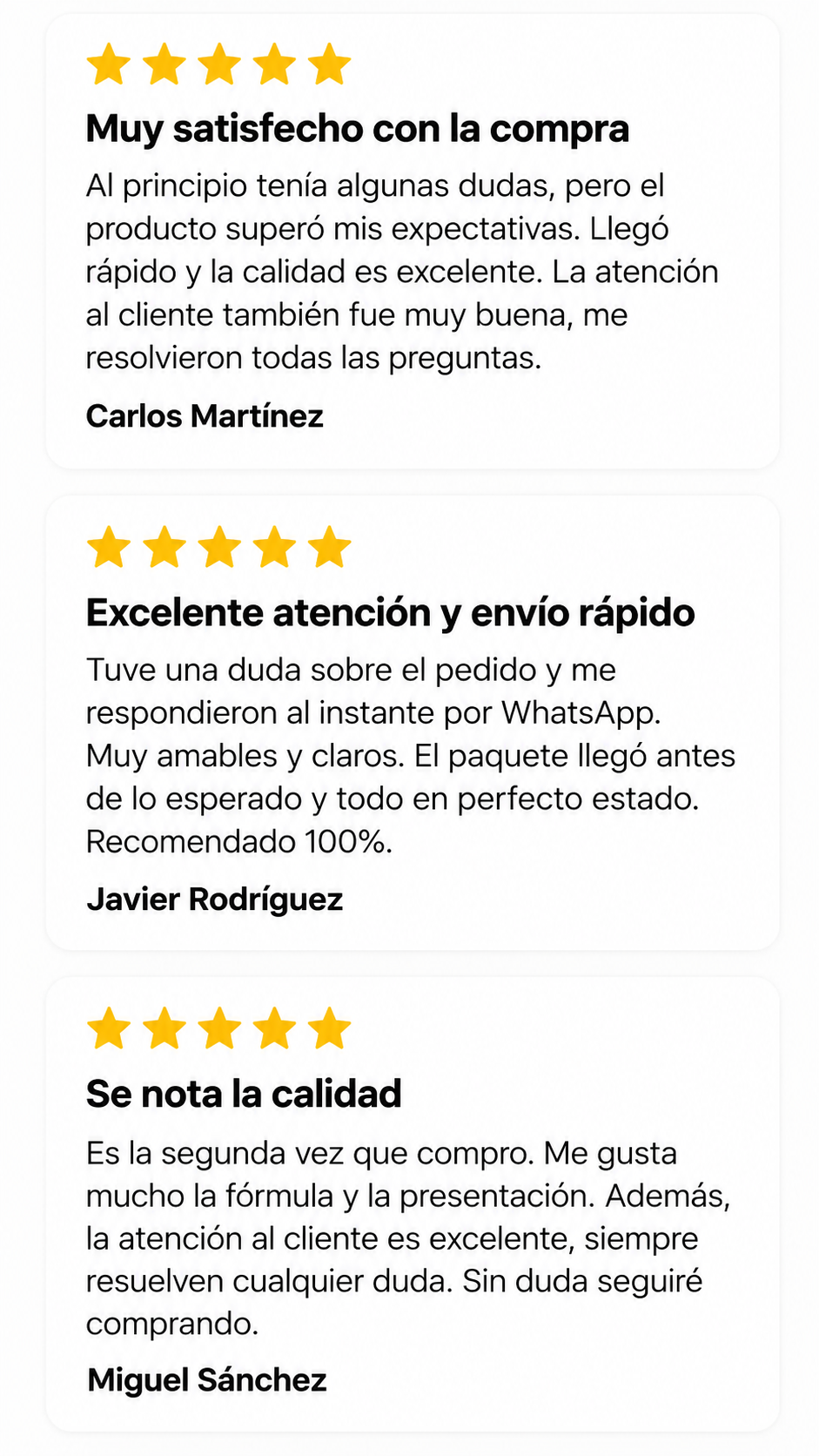 Opinión de cliente