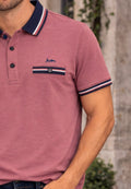 Polo piqué de hombre regular en color granate