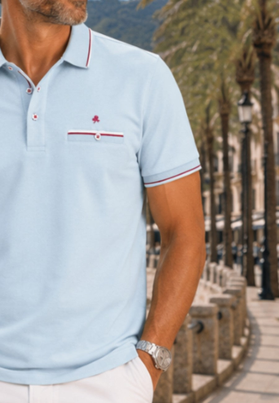Herren-Poloshirt in Hellgrün, Größen M bis 4XL