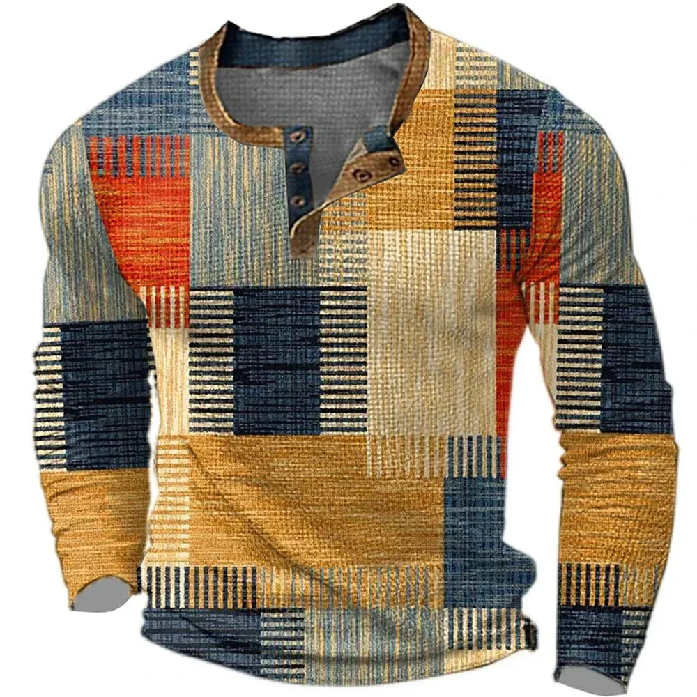 Isabella Torres - Camisa de Retazos Colorida para Hombre