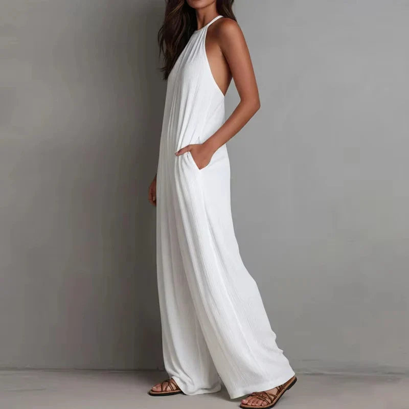 Mono sin mangas con cuello halter para mujer