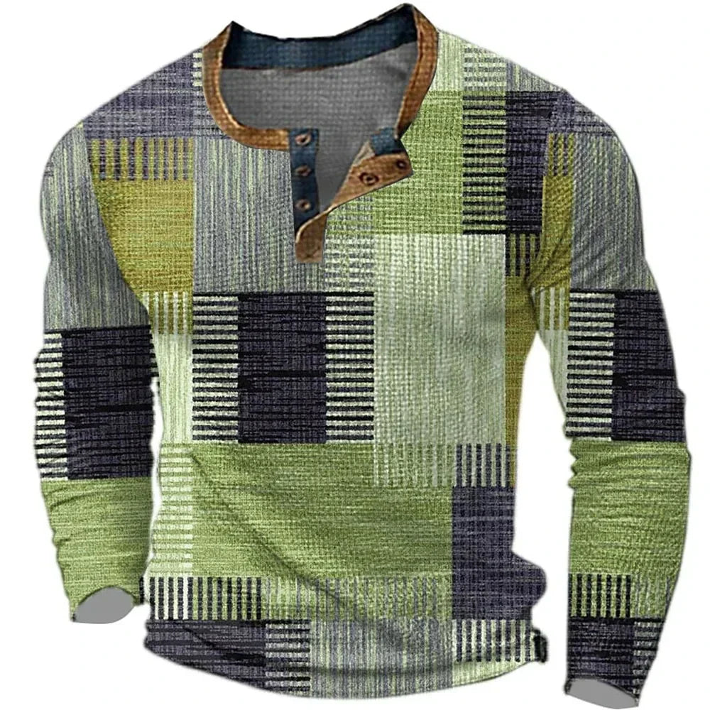 Isabella Torres - Camisa de Retazos Colorida para Hombre