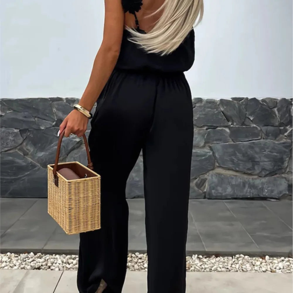 Mono con tirantes de primavera-verano para mujer