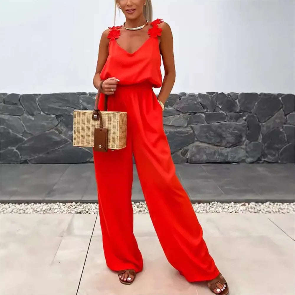 Mono con tirantes de primavera-verano para mujer