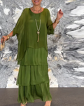 Sofía | Vestido largo y vaporoso con volantes