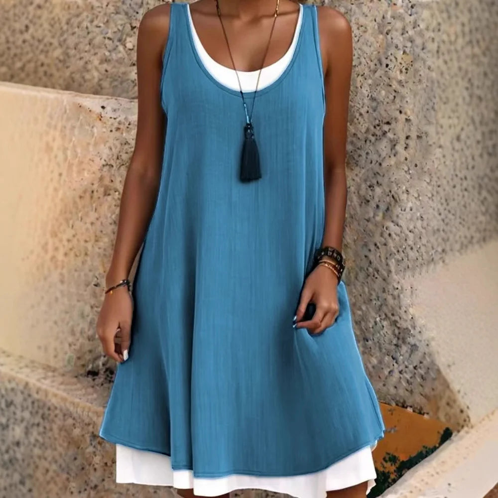 Vestido informal de mujer sin mangas para mujer